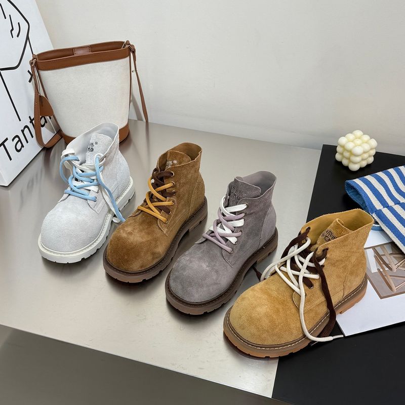 Cowhide Version Of The Leather Thick Bottom Height Martin Boots_voghion.com