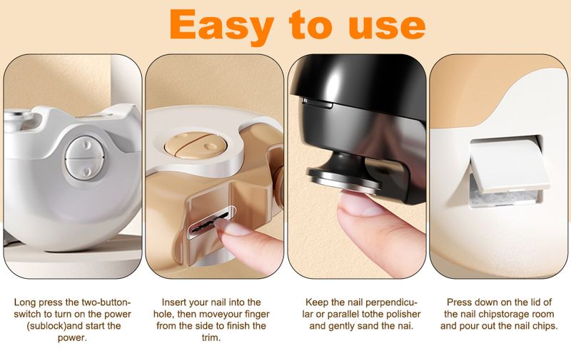Lima per unghie lucidante 2 in 1 - Elettrica automatica per tutte le età_voghion.com
