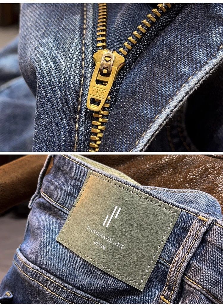 Men's Spring Thin Slim Fit Casual Nine-point Korean Style Stretch Trendy Slightly Wide Versatile Skinny Jeans_voghion.com