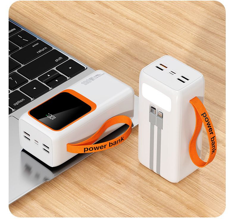 Power Bank Outdoor 160000 MAh 100,000 Large Capacity Power Bank With Cable Super Fast Charging 50000 MAh Mobile Power Bank_voghion.com