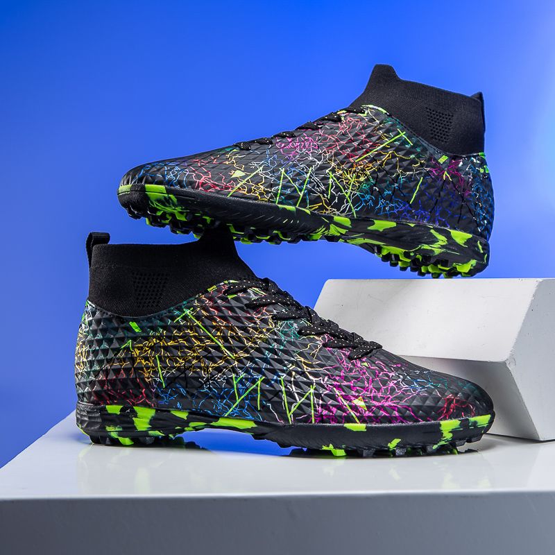 New High-Top Youth Football Shoes With Long And Broken Spikes, Sizes 35-45_voghion.com