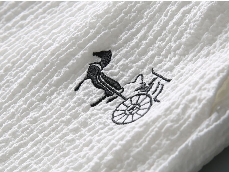 Herrenbekleidung neuer dünner lässiger Sportanzug Herren Sommer im chinesischen Stil High-End-V-Ausschnitt Stickerei schlanker Kurzarm-Zweiteiler_voghion.com
