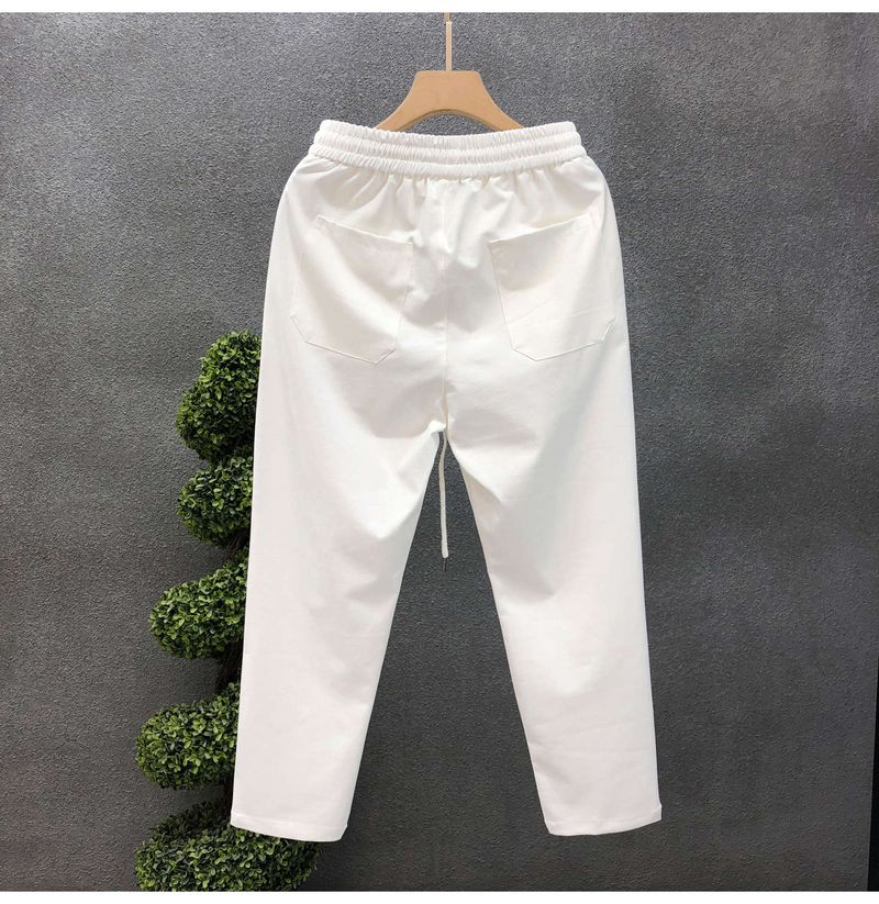 Herrenbekleidung Kordelzug Slim Fit Hose Frühling und Herbst Elastische Taille Stretch Sport Casual Hose_voghion.com