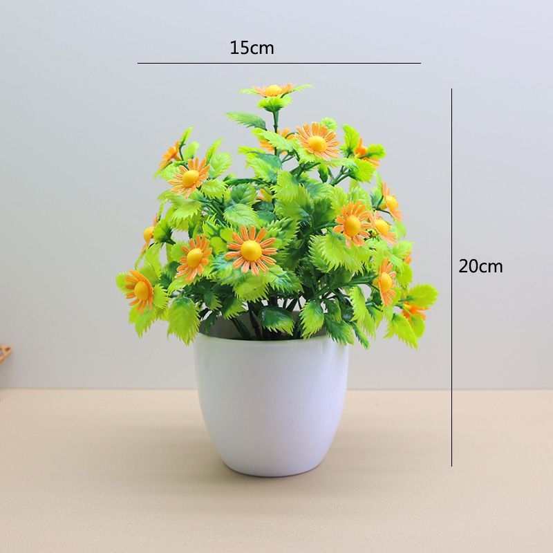 Home Mobili ufficio decorazione casa simulazione crisantemo in vaso desktop fiore artificiale bonsai ornamenti piccolo crisantemo fiore di simulazione_voghion.com