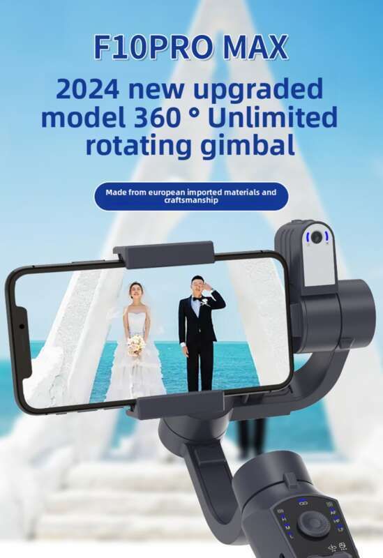 F10 PRO MAX Telefon ręczny Trójosiowy stabilizator Gimbal Anti Shake AI Śledzenie Internet Celebrity Live Vlog Artefakt_voghion.com