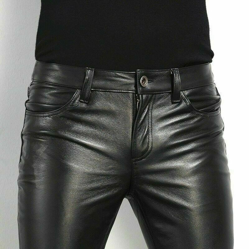 Herenkleding Leren broeken Heren strakke Heren leren broeken Heren lange leren broeken_voghion.com