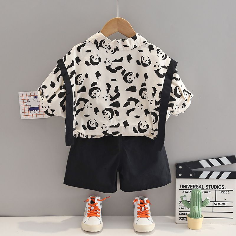 Ropa de verano para niños, elegante, 3 piezas, ropa de verano para bebés, ropa fina para niños de 1 año, camisa de murciélago de verano, traje de dos piezas_voghion.com