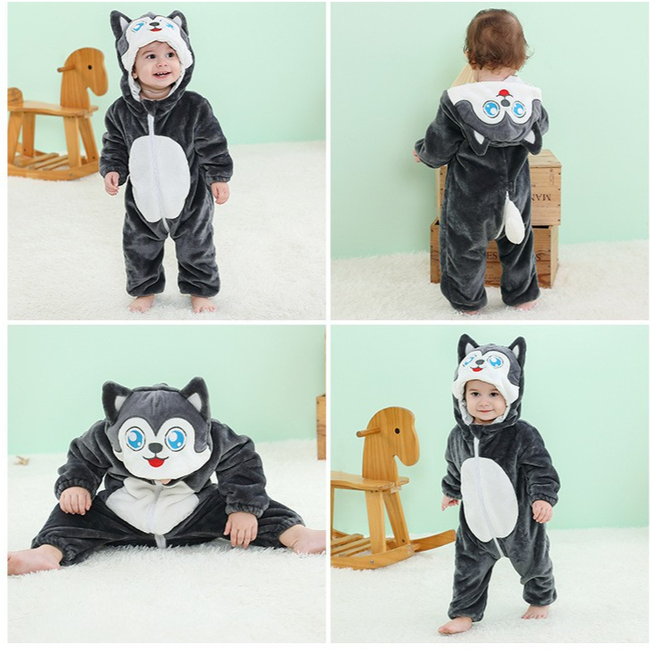 Børnetøj Børns højtaljede mavepleje pyjamas baby hjemme kravletøj_voghion.com