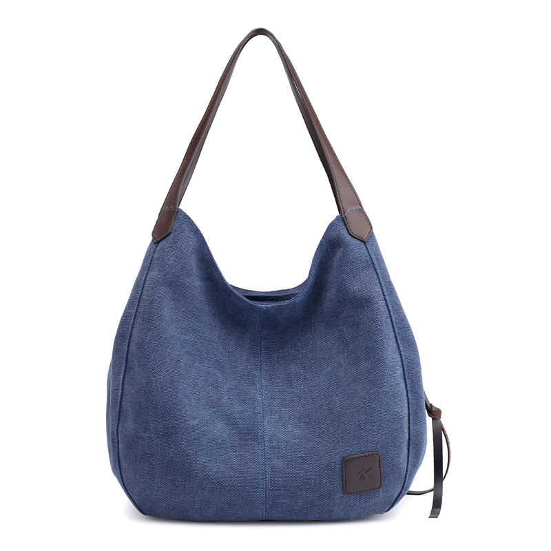Nova bolsa de lona feminina moda com literatura simples bolsa de ombro único multi-camada lazer grande saco_voghion.com