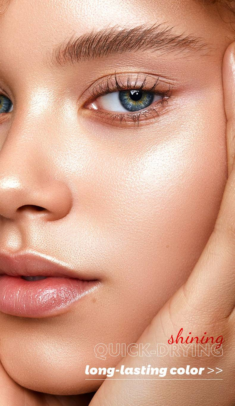 10 cores de blush líquido sombra Sleeper silkworm iluminando lábios e bochechas contorno duplo natural fino flash iluminador_voghion.com
