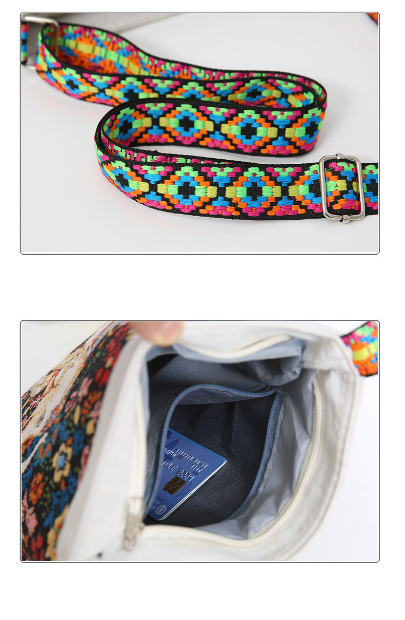 Borsa a tracolla da donna con motivo a gufo e elefante, borsa a tracolla da donna per uscire, borsa in tessuto etnico con ricamo jacquard bifacciale_voghion.com