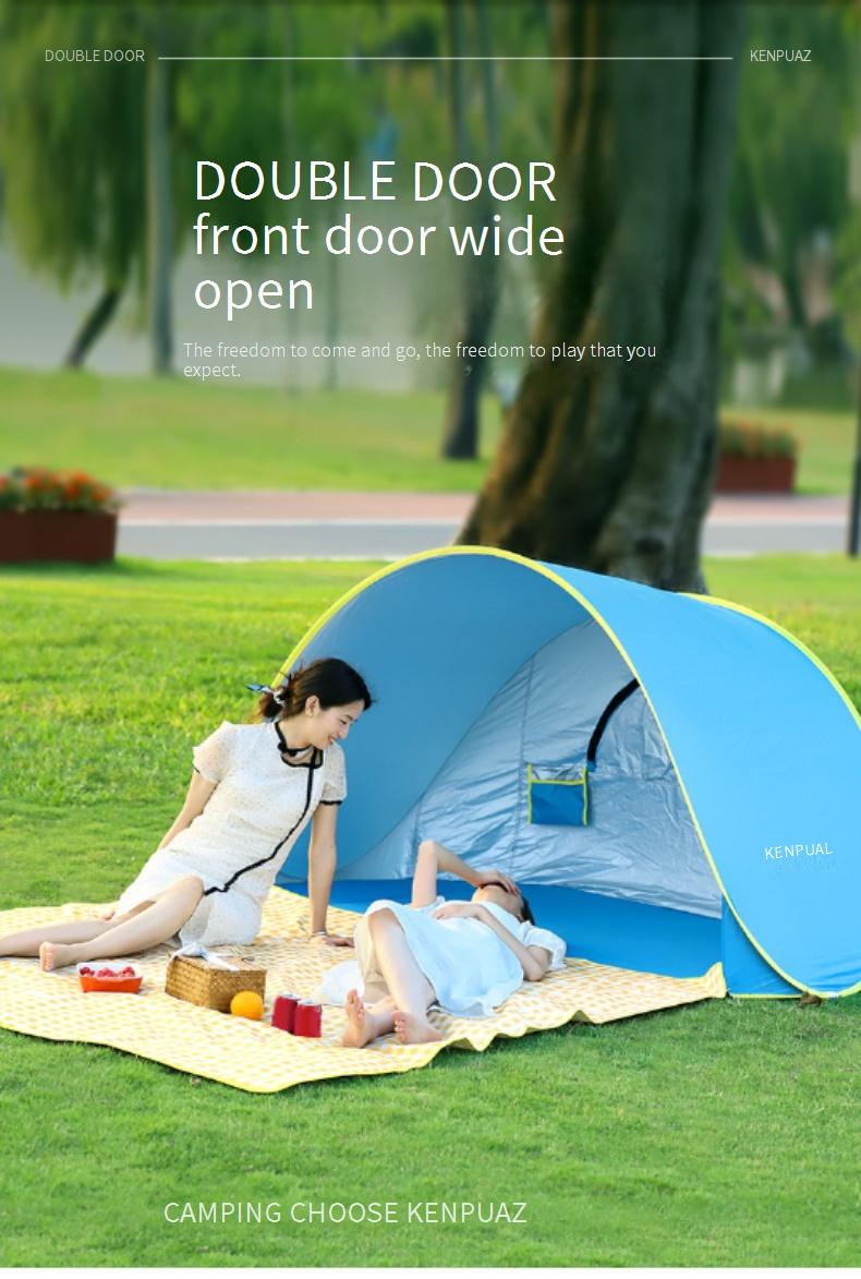 Tenda da spiaggia pop-up da 2 secondi - Riparo solare automatico per campeggio all'aperto e picnic_voghion.com