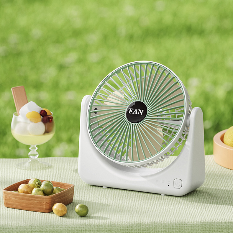 Ventilador de escritorio en forma de U de verano, recargable por USB, pequeño, eléctrico, portátil, para exteriores, con gran circulación de viento_voghion.com