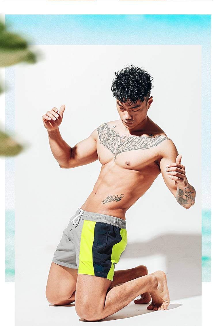 Men's Flat-angle Loose Swimming Trunks And Quick-drying Beach Pants_voghion.com