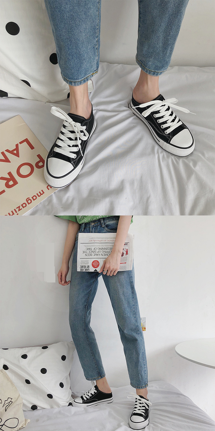 Scarpe di tela Baotou, pantofole alte con tacco interno da donna, scarpe comode da donna 8057_voghion.com