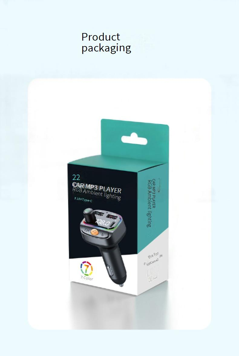 Car Chargers New Car Mp3 Bluetooth Player Fm Transmitter Digital Display PD Fast Charging Multi Function Car Charger_voghion.com