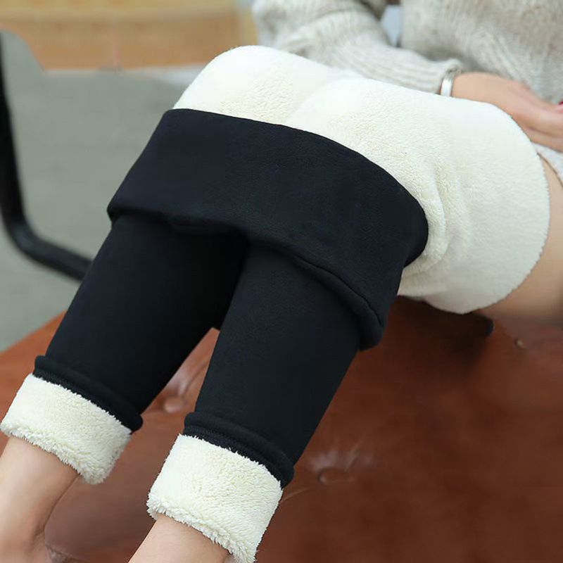 Women's Clothing Plush Leggings High Elastic Fleece-Lined High-Waisted Leggings – Ultra-Warm Winter Pants With Bamboo Fiber & Leather Tag Options_voghion.com