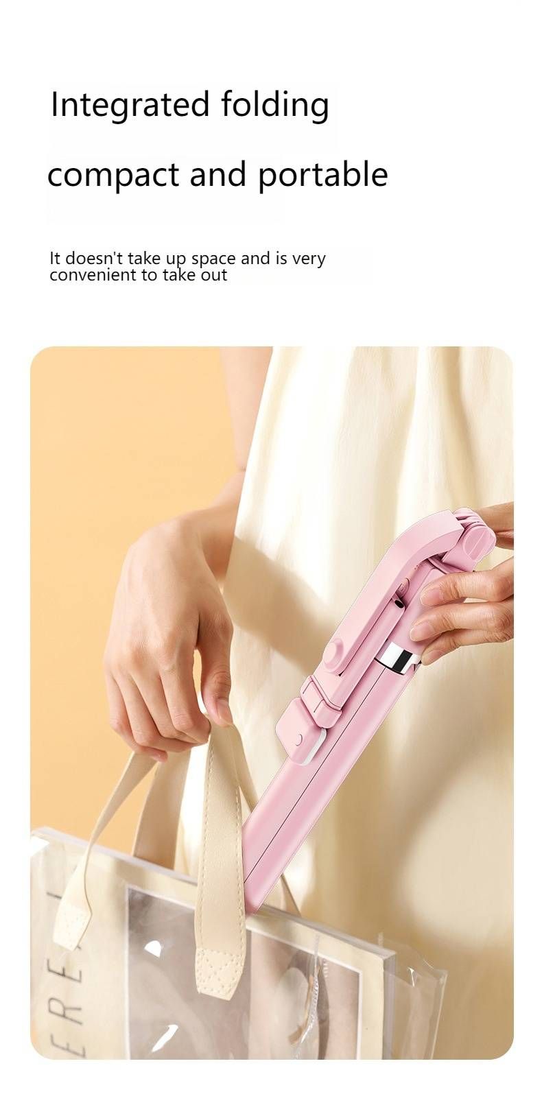 360° Rotating Selfie Stick With Bluetooth Remote & Anti-Shake - Extendable Tripod For Vlogging & Live Streaming_voghion.com