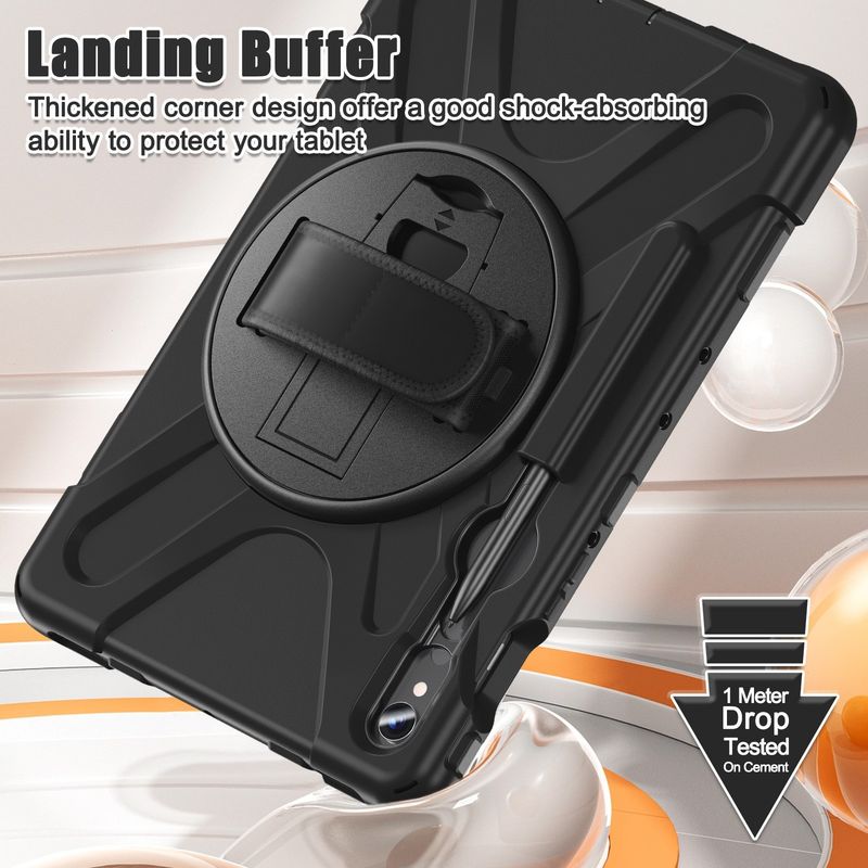 Geeignet fir Samsung Tab A9+11 Pirate King Handheld Rotatiounsstativ X210/X216 Schutzhülle fir Tablet mat Riemen_voghion.com
