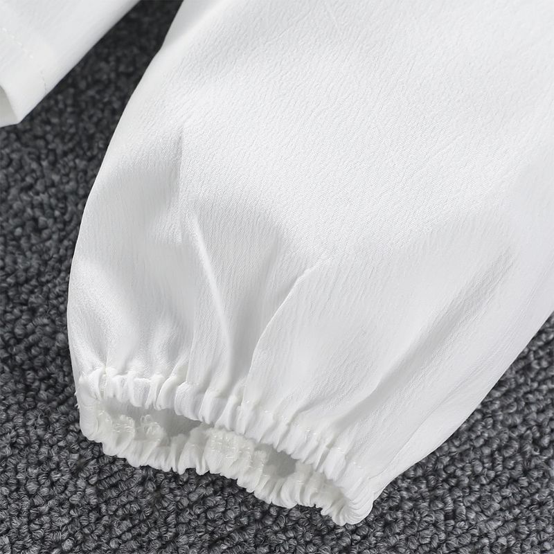 Girls' Shirt 2024 Spring Foreign Trade Stitching Lace Bow Girls' Suit Shirt Girls' Base Shirt Trendy_voghion.com