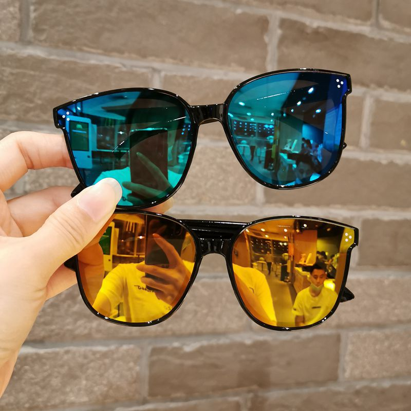 New Children Shape Round Sunglasses Girl Boy Shiny coating Double Color Vintage Sunglasses UV Protection Glasses Child_voghion.com