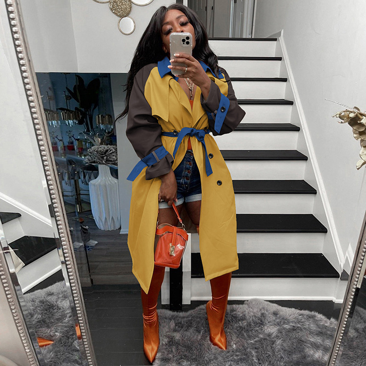 Dametøj Efterår og vinter Ny mode Casual Trench Coat_voghion.com