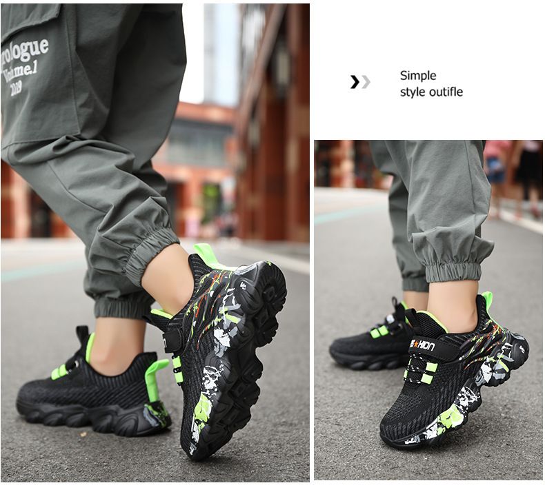 Kinderschuhe Jungen Sportschuhe neue 7 12 atmungsaktive Kinder Mesh Schuhe für mittlere und große Kinder Jungen leichte Laufschuhe_voghion.com