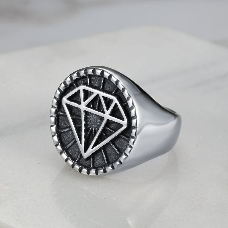 Anello da uomo in acciaio inossidabile a forma di cuore 3D punk alla moda e di personalità_voghion.com