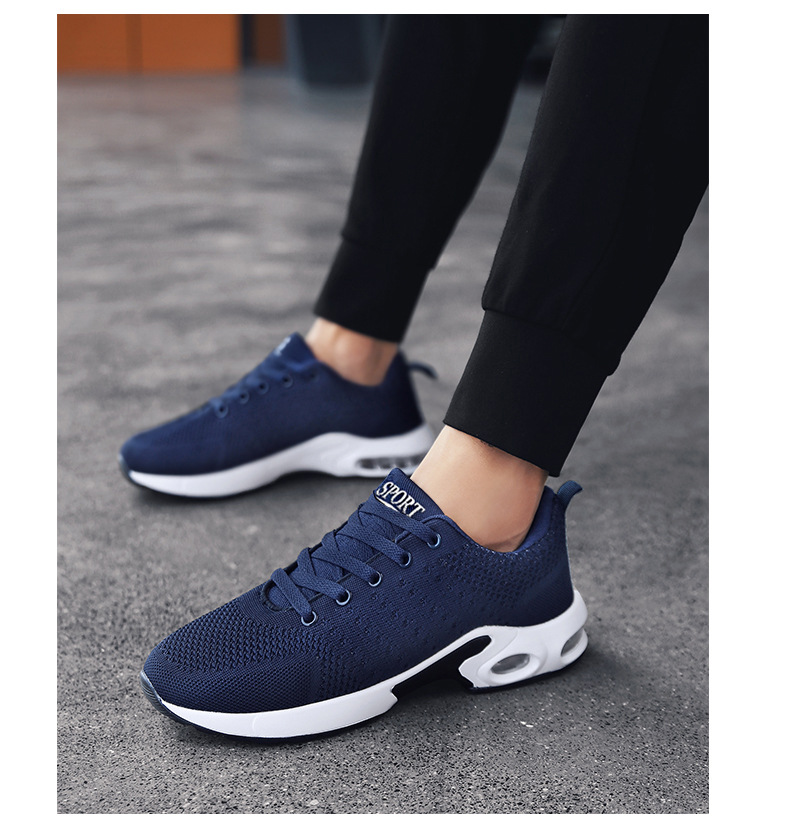 Chaussures pour hommes nouvelles chaussures à coussin d'air pour hommes chaussures en maille pour hommes chaussures de sport à tissage volant chaussures à la mode chaussures de course décontractées respirantes chaussures pour hommes_voghion.com