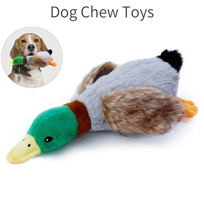 Cute Plush Duck Sound Toy Stuffed Squeaky Animal Squeak Dog Toy Cleaning Tooth Dog Chew Rope Toys Pet Dog Toys_voghion.com