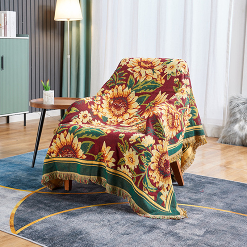 Double-sided thickened lazy European style sofa towel, tea table, table cloth, household exposed blanket, household sofa cushion_voghion.com