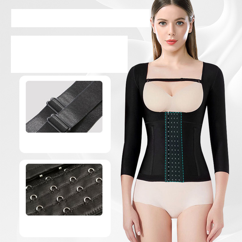 Damenbekleidung Arm-Fettabsaugung Body Shaper für Frauen Taille und Bauch Ring Saug-Fettabsaugung Chirurgie Rückendruck Taillendichtung seitliche Brustoberteile_voghion.com