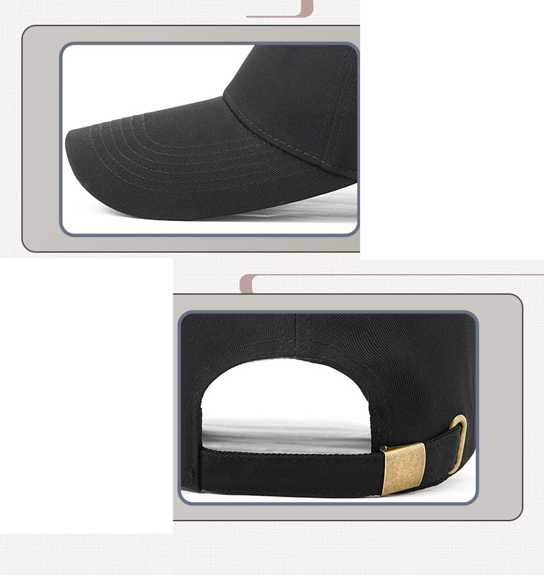 Chapeau de soleil d'été unisexe, casquette de baseball pour femmes, grand tour de tête, chapeau de soleil d'extérieur, polyvalent, respirant, en bec de canard, hard top_voghion.com