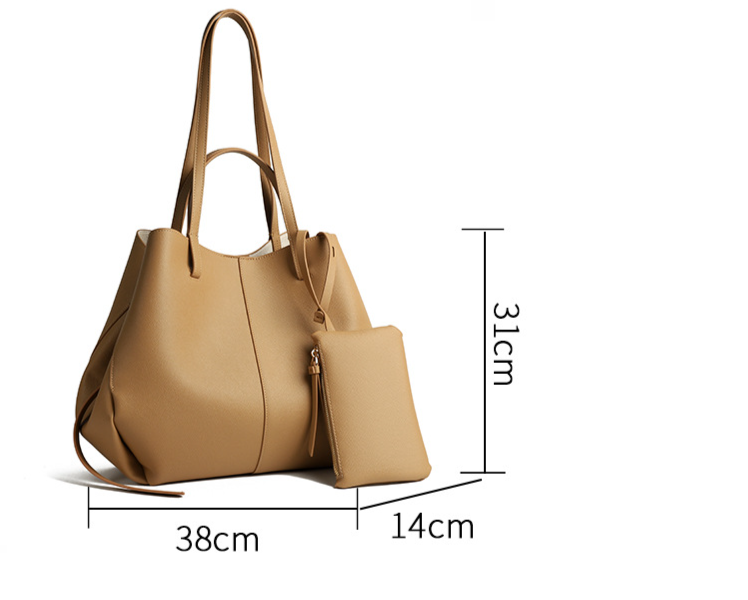 Damenhandtasche, Unterarmtasche, zweiteiliges Set mit großer Kapazität, Ol-Pendlertasche, einfache Kindertasche_voghion.com
