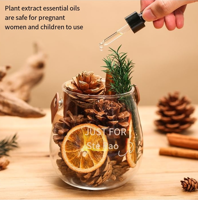 Tragbares, flammenloses, duftendes Zimtornament, Diffusor aus getrockneten Blumen und Zitrone, lang anhaltender, reinigender Duftdiffusorbecher im Schlafzimmer_voghion.com