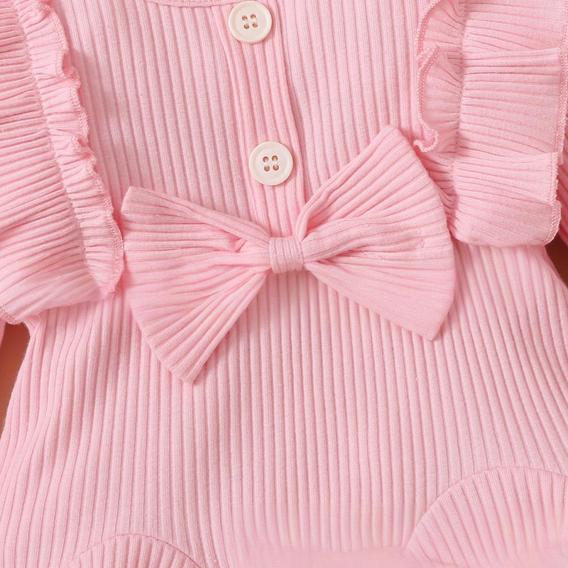 Tute per neonati e bambini di Mother & Kids con top a coste e leggings stampati a cuore_voghion.com