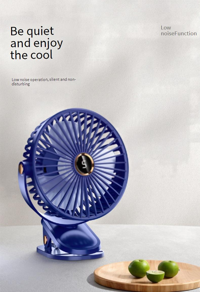 Ventilatore da scrivania con clip da 6 pollici - Doppia alimentazione (USB/CA) Ventilatore da ufficio silenzioso (3 impostazioni di velocità, morsetto regolabile, modalità silenziosa ≤35 dB)_voghion.com