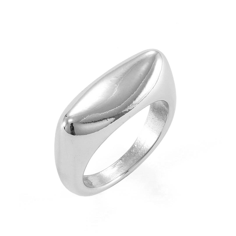 Bagues mignonnes avec oreilles de chat, design irrégulier, bague en acier titane, bague fermée pour femme_voghion.com