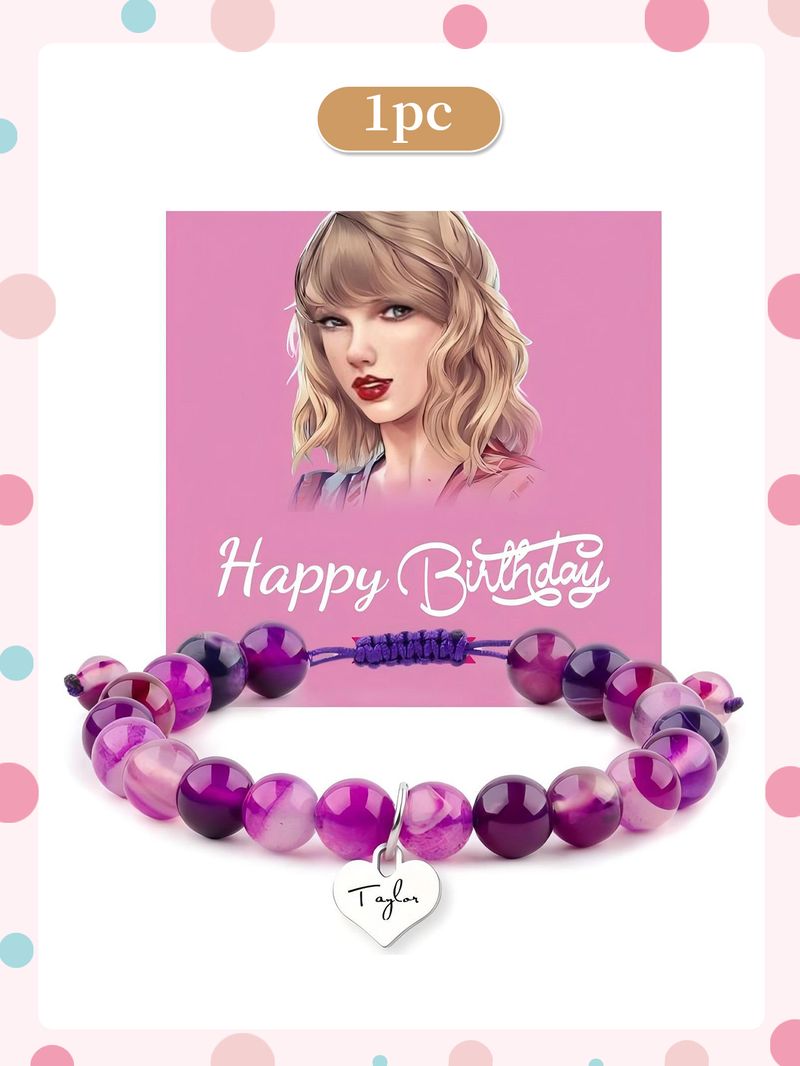 Hot-selling New Taylor Swift Fan Bracelet, Elastic And Personalized Colorful Letter Multi-layer Beaded Jewelry Set, Halloween And Christmas Gift_voghion.com