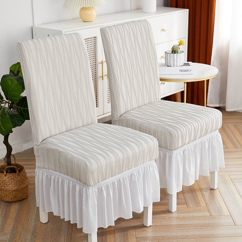 Stretchable Elastic Dining Chair Covers Set - Dustproof, Breathable & Cool-Touch Polyester Fabric, Universal Fit For Home, Hotel & Restaurant_voghion.com
