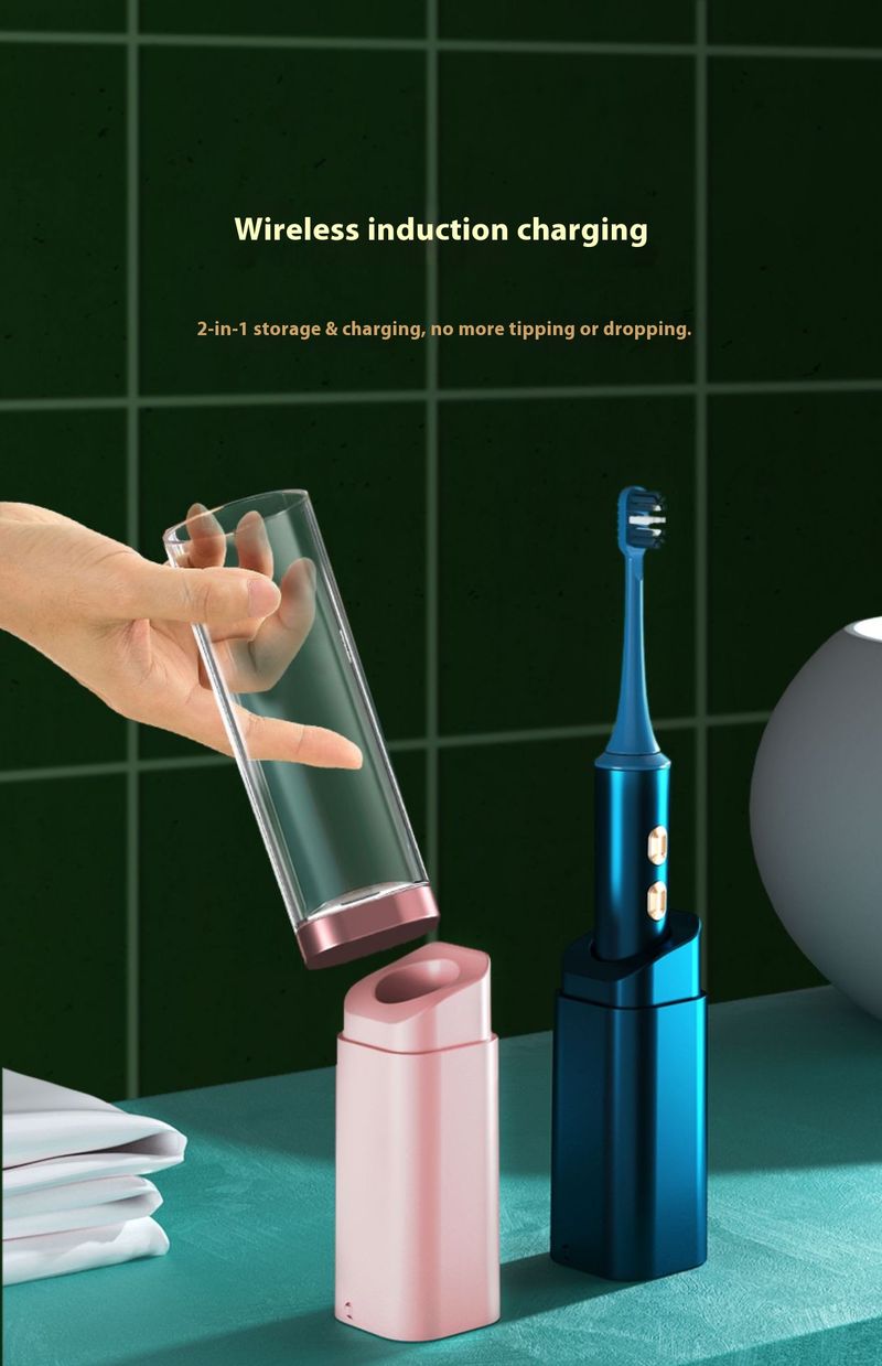 Couple Electric Toothbrush With UV Sanitizer – 4 Modes, 40,000 RPM Magnetic Levitation Motor, Soft DuPont Brush Heads & Wireless Charging_voghion.com