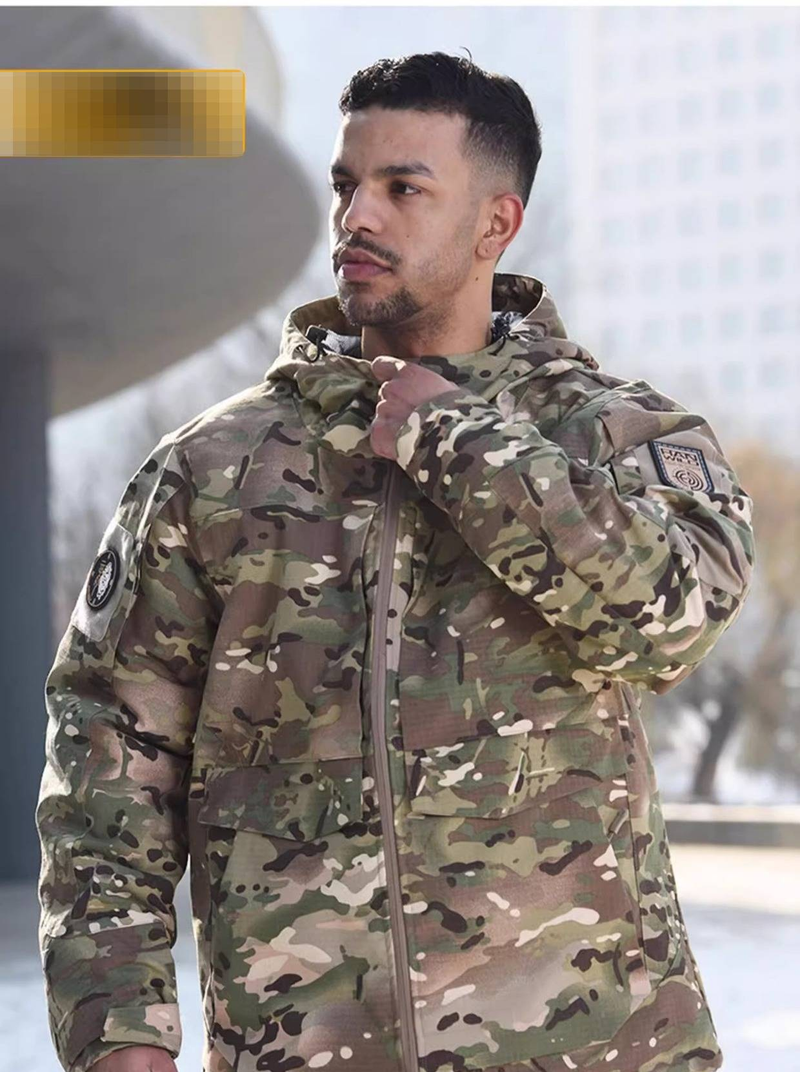 Men's Winter Camouflage Thermal Jacket With Waterproof & Windproof Design – Heavy Duty Insulated Coat For Outdoor Adventures_voghion.com