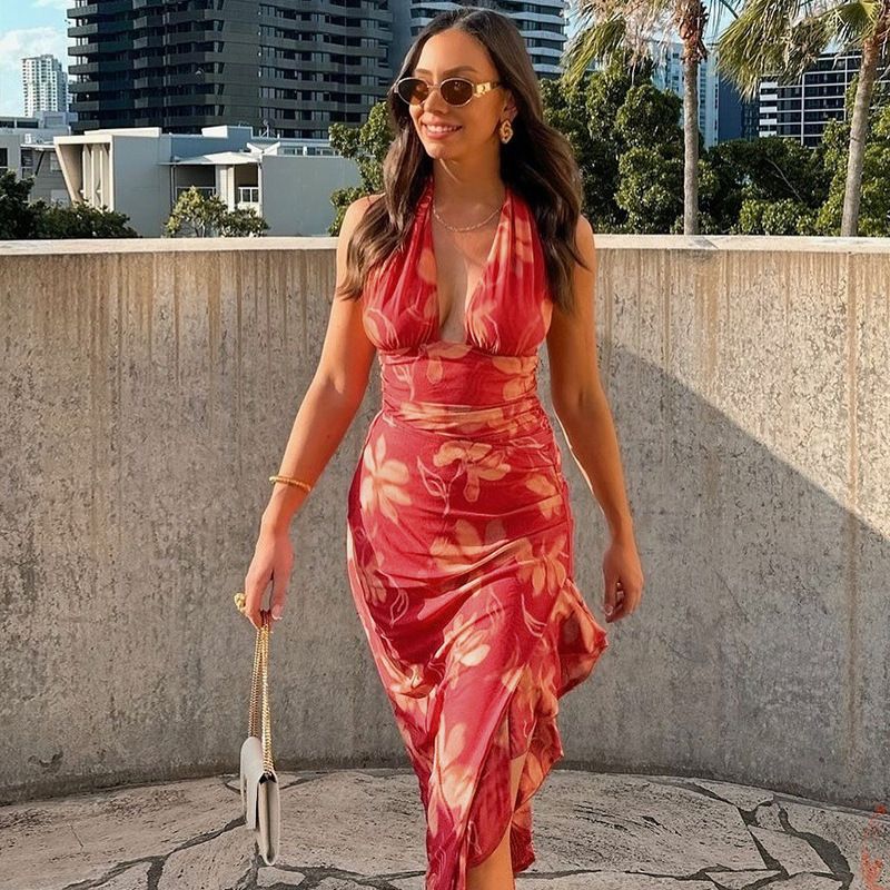 Long Sleeveless Round Mini Spring Autumn High Zipper Button Printed Solid Breathable Comfortable Garment Outfit_voghion.com