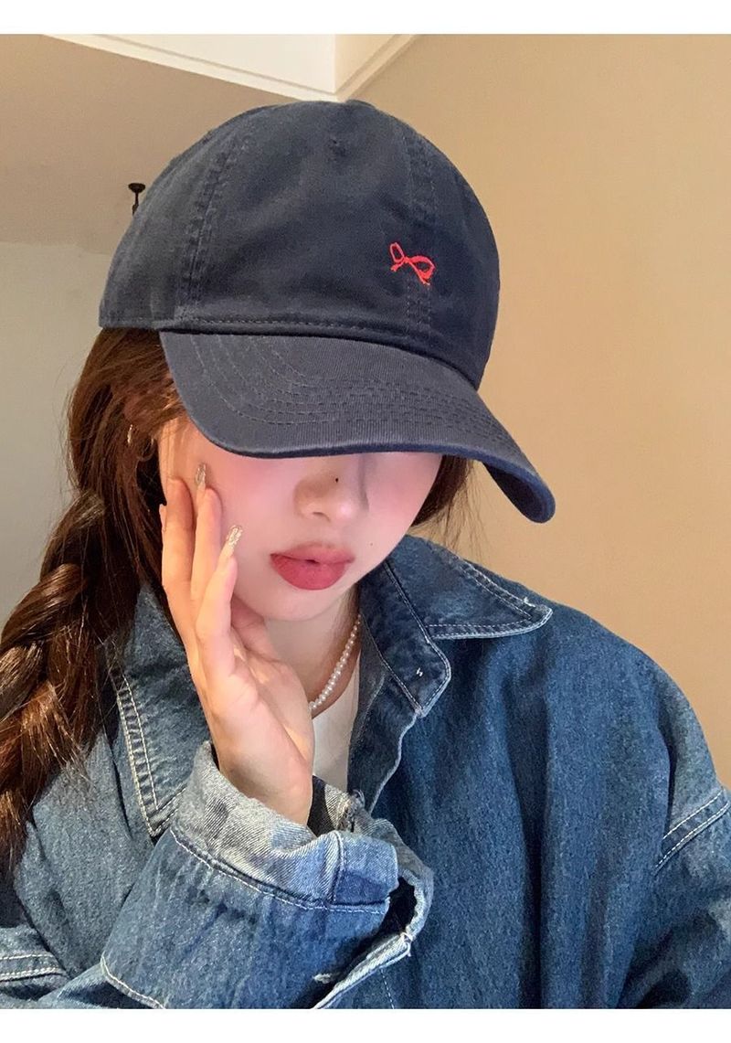 Cappellino da baseball sportivo tridimensionale per bambini, estivo, versione coreana, versatile, con grande circonferenza della testa, con fiocco ricamato, cappello da sole per esterni_voghion.com
