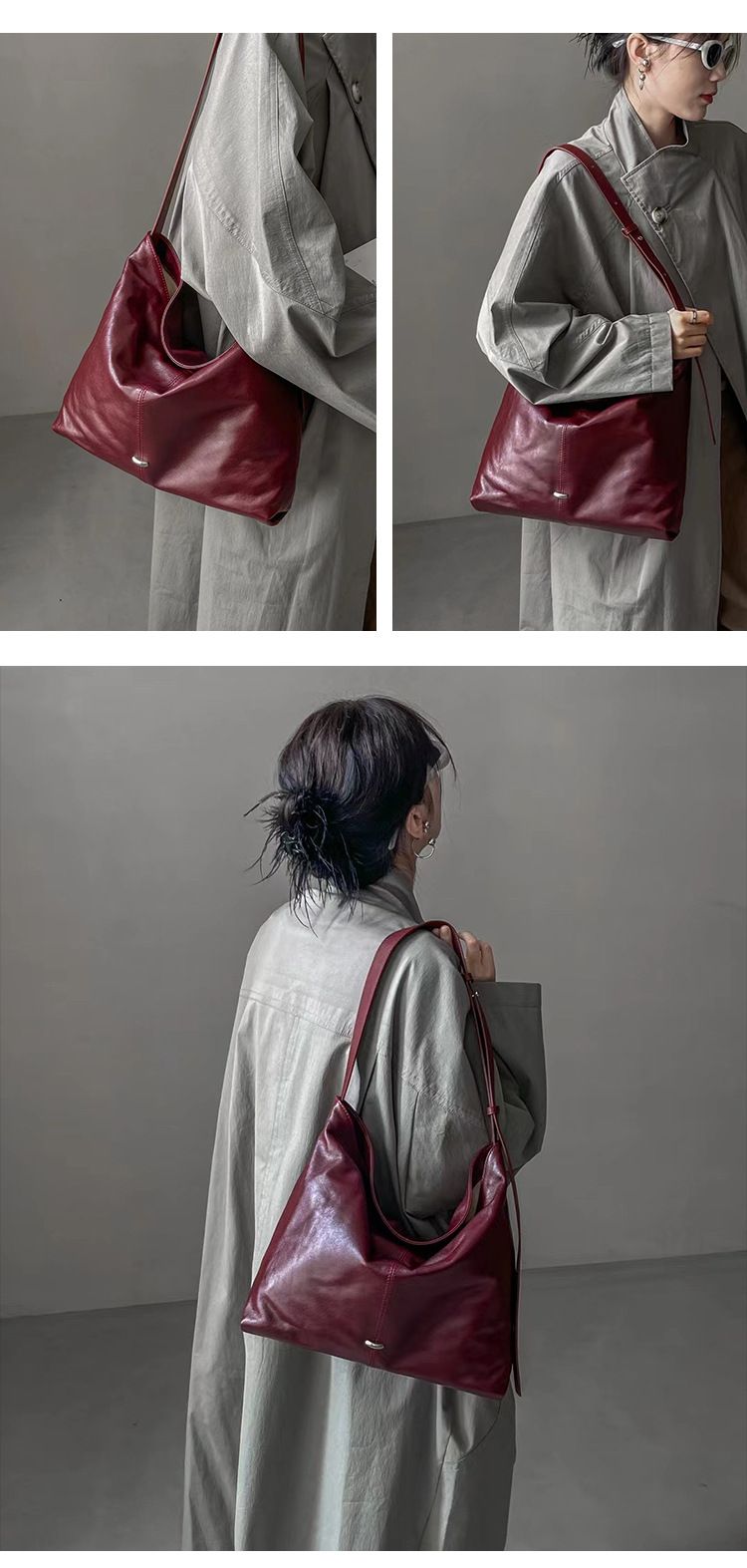 Leisure crossbody lare capacity veetable tanned 2024 new enuine leather shoulder tote ba, hih-end feelin armpit_voghion.com