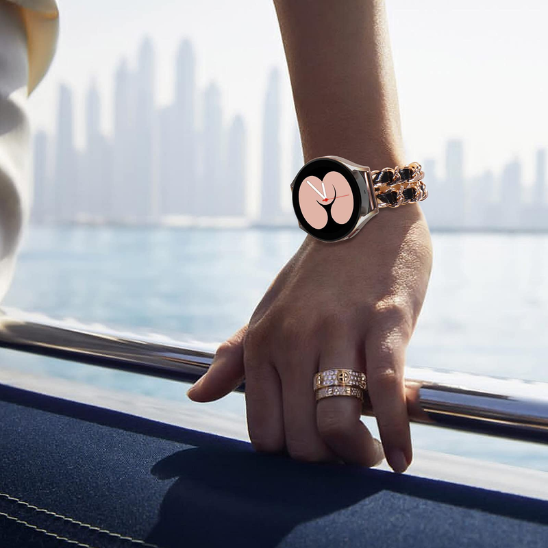 20 mm pašček za Samsung Galaxy Watch 5 4 40 mm 44 mm 42/46 mm active 2 Gear S3 Verižna zapestnica iz nerjavečega jekla Huawei GT2/3_voghion.com