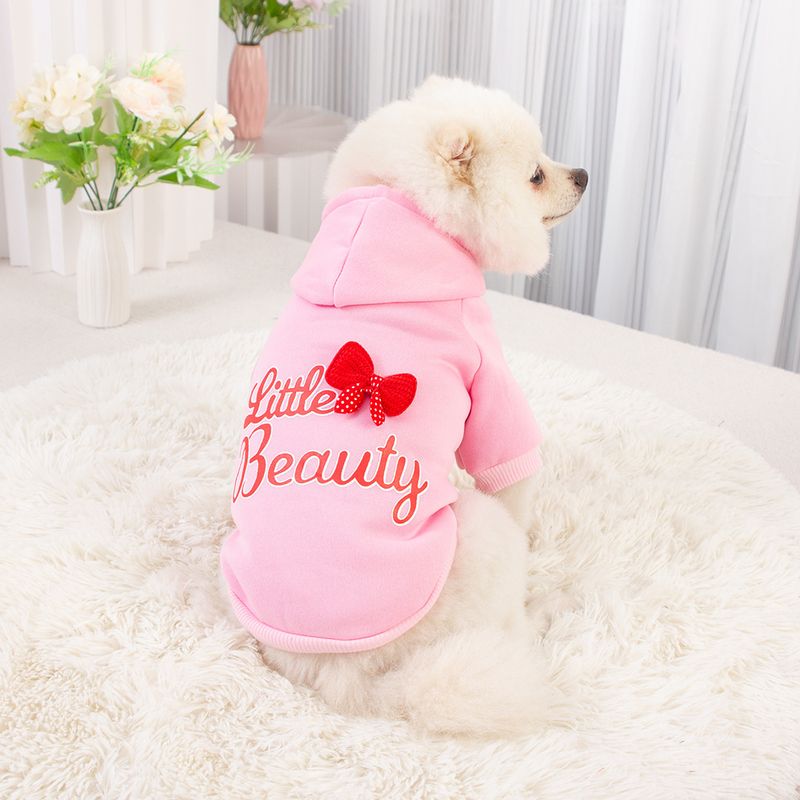 |Novas roupas para cães, moletom com capuz, forro de lã, quente, pequeno, bonito, multicolorido, com furo para guia_voghion.com