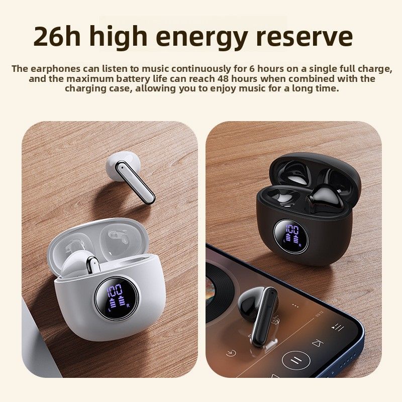 New Y20 Dual Mark ENC Noise Cancelling Bluetooth Earbuds Private Model Semi-In-Ear With LED Battery Display TWS Durability Upgrade_voghion.com