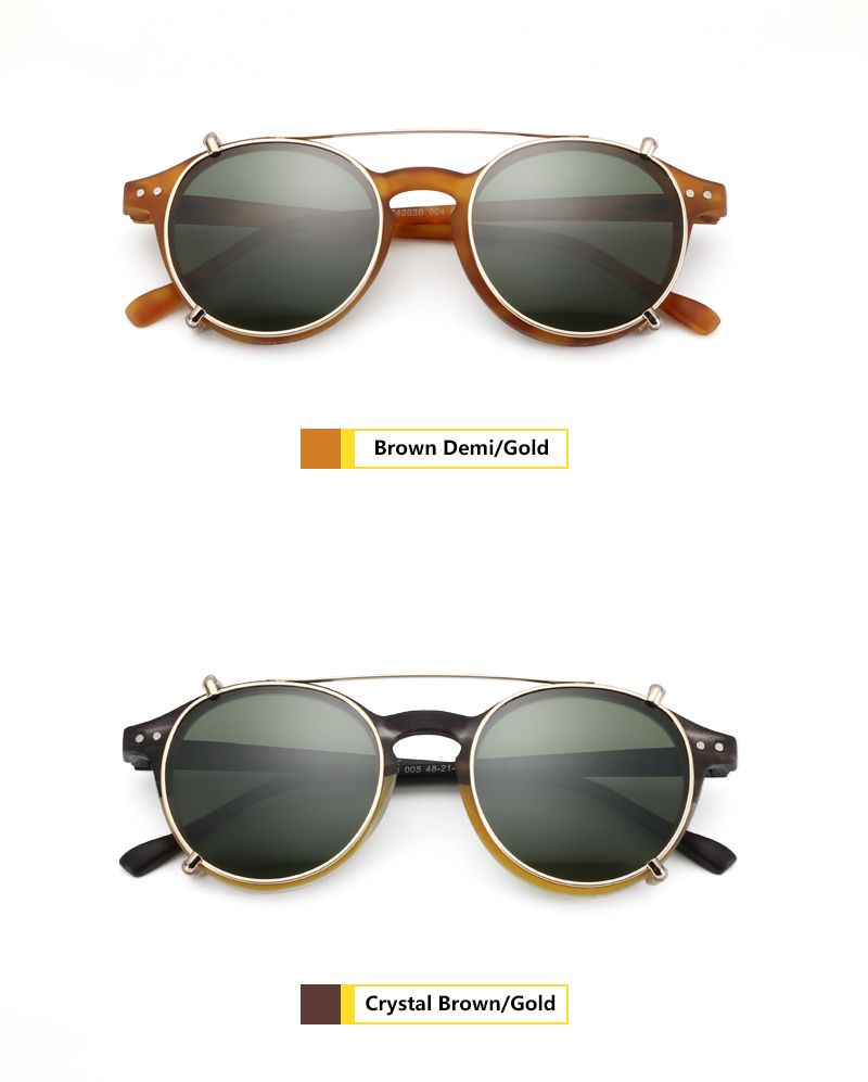 Fashion Fashion ZENOTTIC-Steampunk Style On Sunglasses for Men Women Anti Blue Light Glasses+Polarizing Clip Fashion/Retro Computer_voghion.com