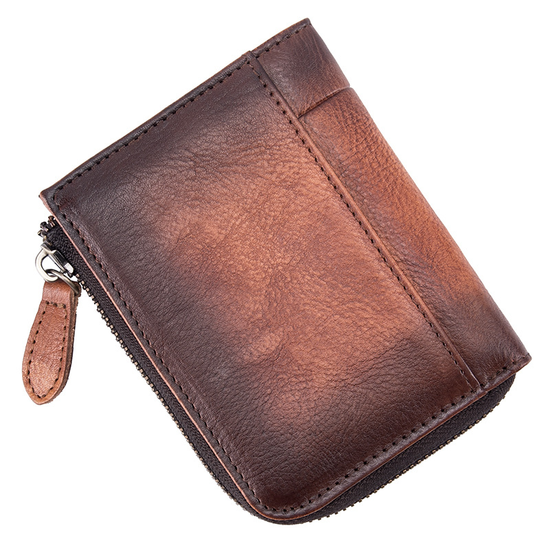Neue kurze, multifunktionale Herren-Lederbrieftasche aus Rindsleder mit großem Fassungsvermögen und vertikalem Führerschein_voghion.com